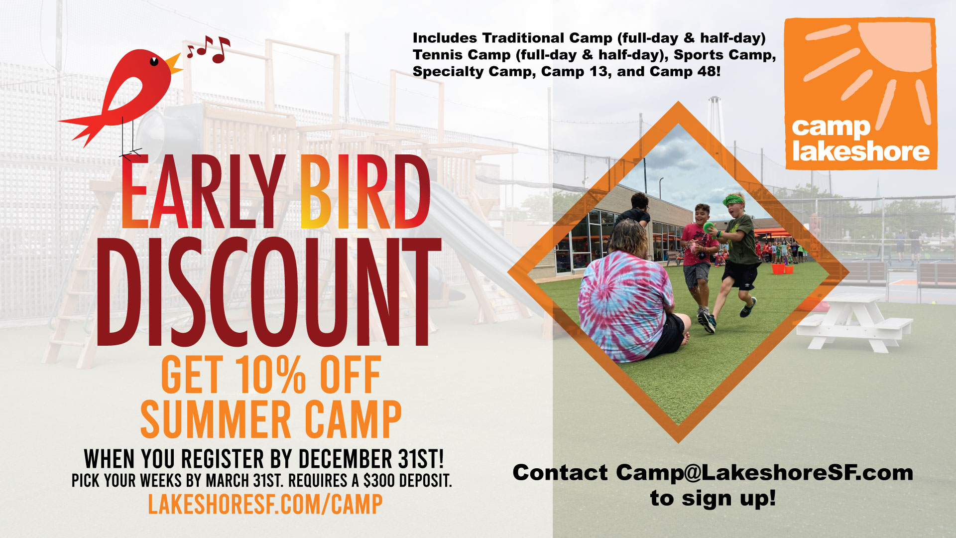 LSF Lincoln Park Summer Camp Early Bird Discount - November-December 2023